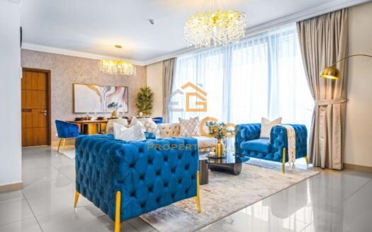 شقة فاخرة مفروشة | غرفتان نوم | إطلالة على برج خليفة