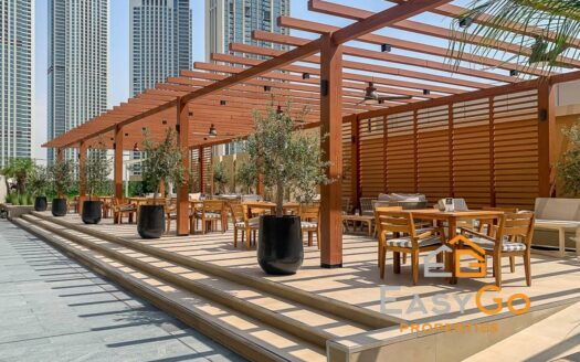 استوديو مفروش فاخر | إطلالة على برج خليفة